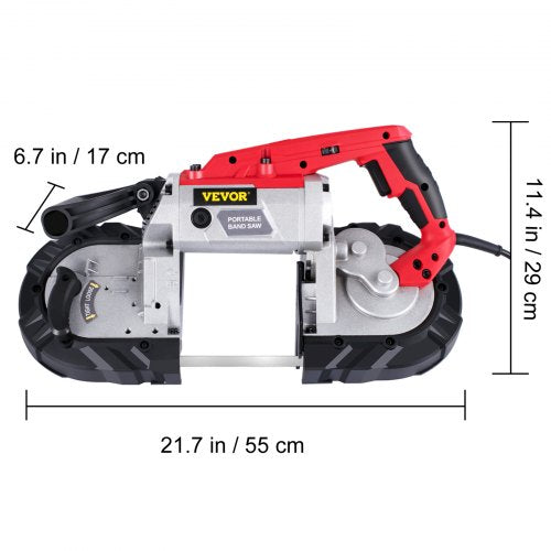 Cordless Band Saw 5Inch Cut Capacity Variable Speed Handheld 10A Motor
