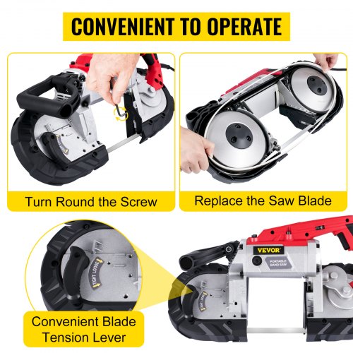 Portable Band Saw 110V Removable Alloy Steel Base Cordless Band Saw 5 Inch
