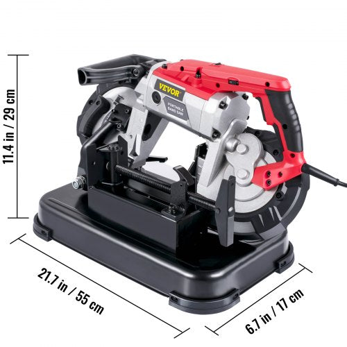 Portable Band Saw 110V Removable Alloy Steel Base Cordless Band Saw 5 Inch