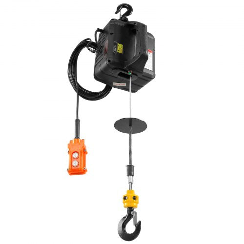 2in1 1100 lbs Electric Hoist Winch 1500W Portable Power Winch Crane 229