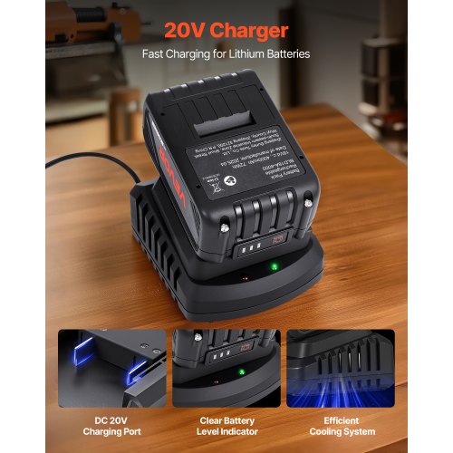 20V MAX Portable Battery and Charger Combo AC 110V 40 Ah LithiumIon