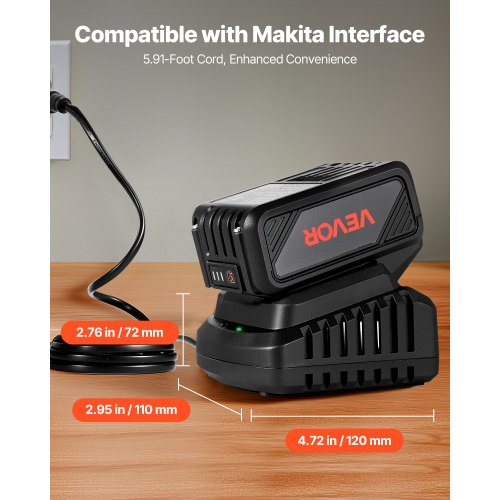 20V MAX Portable Battery and Charger Combo AC 110V 40 Ah LithiumIon