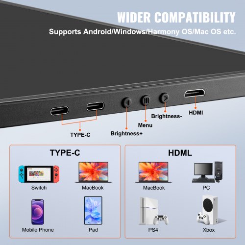 Portable Laptop Screen Extender 14 FHD 1080P IPS Dual Extended Monitor for 13