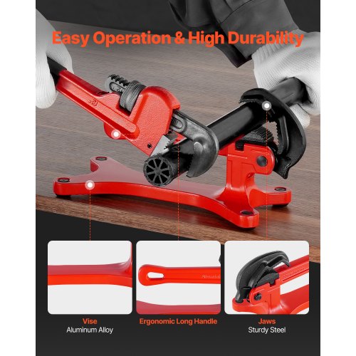 Portable Pipe Vise Lightweight Aluminum Pipe Vise with 18 to 112