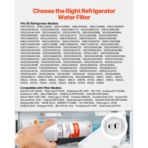 Refrigerator Water Filter Replacement Carbon Block Filtration For Clear