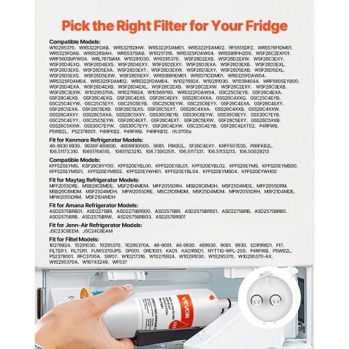 Refrigerator Water Filter Replacement Carbon Block Filtration For Clear 0 5