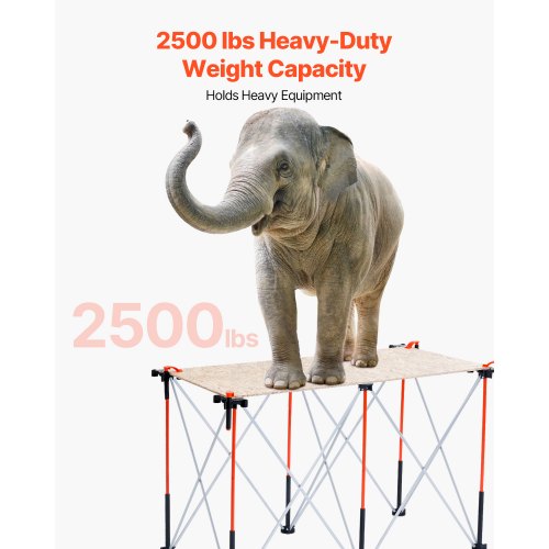 Portable Folding Workstand 4.15 x 2.18 ft Collapsible Workbench 2500 lbs