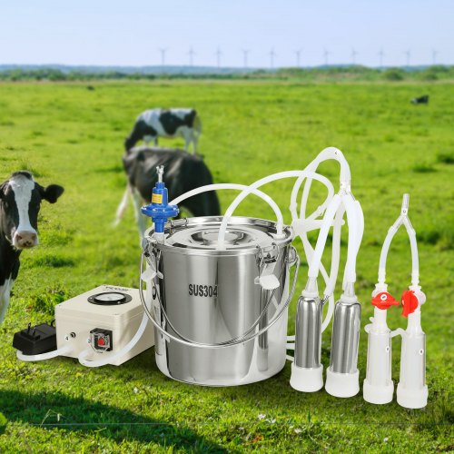 Goat Milking Machine 12 L 304 Stainless Steel Bucket Electric Automatic