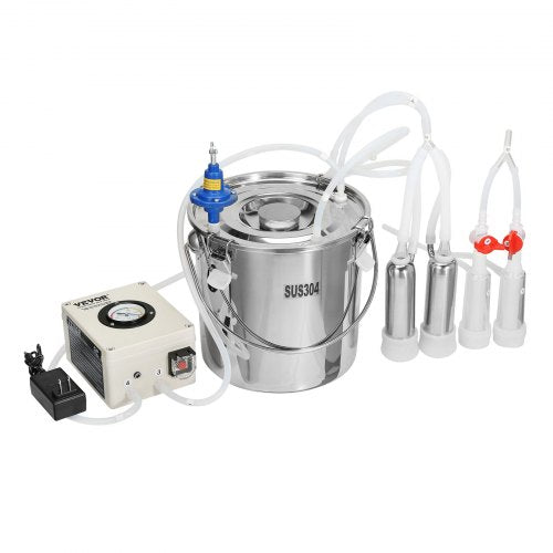 Goat Milking Machine 12 L 304 Stainless Steel Bucket Electric Automatic
