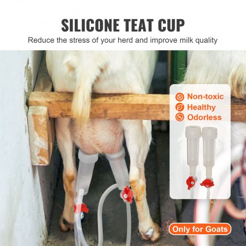 Goat Milking Machine 3 L 304 Stainless Steel Bucket Electric Automatic