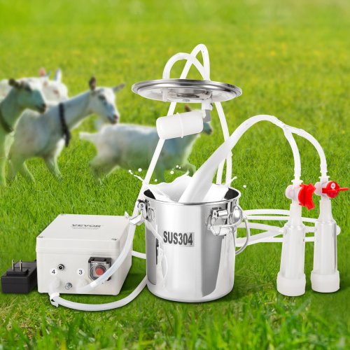 Goat Milking Machine 3 L 304 Stainless Steel Bucket Electric Automatic