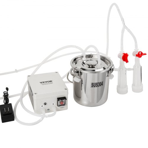 Goat Milking Machine 3 L 304 Stainless Steel Bucket Electric Automatic
