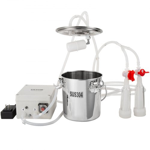Goat Milking Machine 3 L 304 Stainless Steel Bucket Electric Automatic