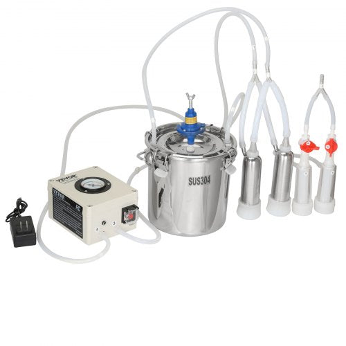 Goat Milking Machine 6 L 304 Stainless Steel Bucket Electric Automatic