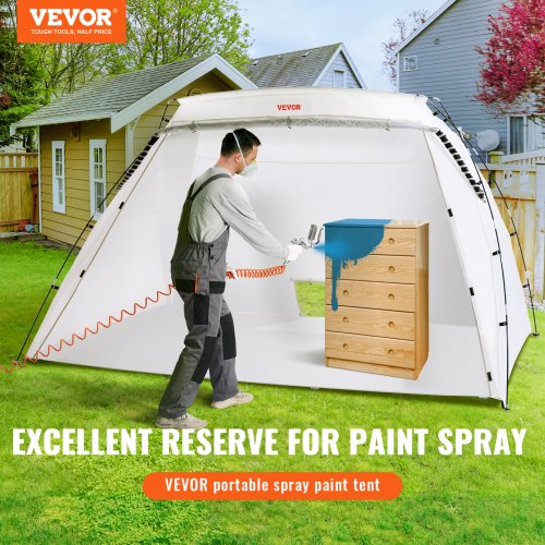 Portable Paint Booth Larger Spray Paint Tent with Builtin Floor Mesh