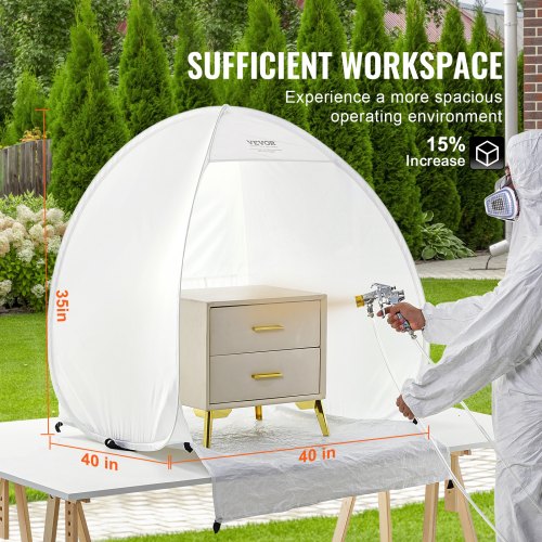 Spray Paint Shelter 40 x 35 x 40 in PopUp Portable Spray Paint Tent