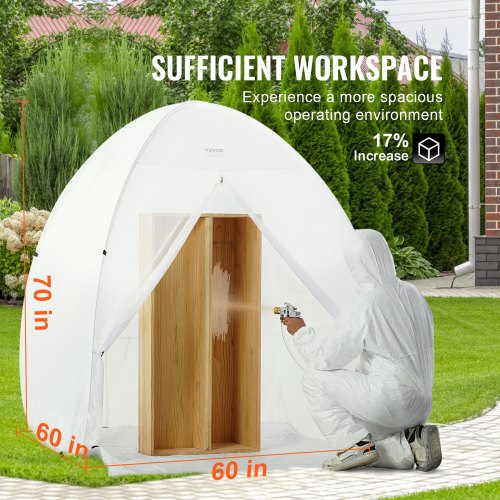Spray Paint Shelter 60 x 60 x 70 in PopUp Portable Spray Paint Tent