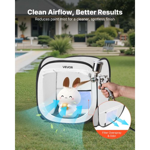 Portable Paint Booth Tent 15.94 X 16.9 Inch Popup Spray With Mesh Door Painting