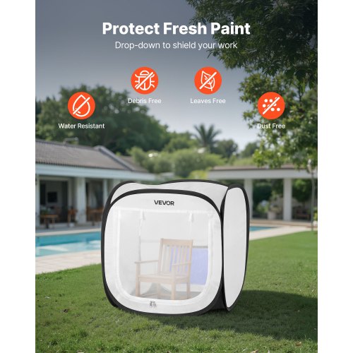 Portable Paint Booth Tent 15.94 X 16.9 Inch Popup Spray With Mesh Door Painting