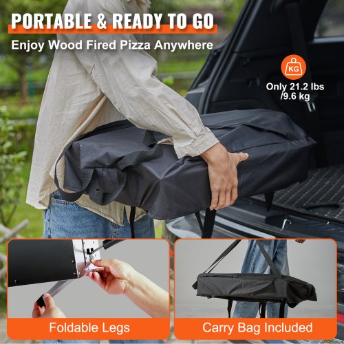 Outdoor Oven 12inch Pellet and Charcoal Fired Maker Portable Outside