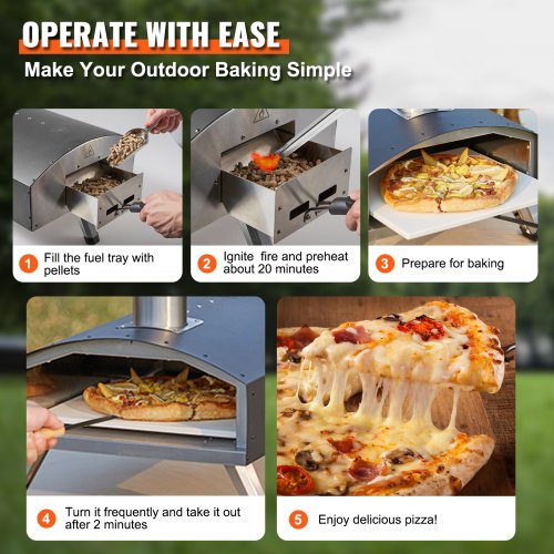 Outdoor Oven 12inch Pellet and Charcoal Fired Maker Portable Outside