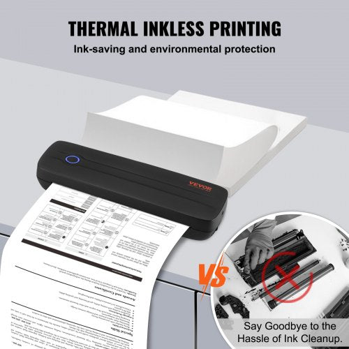 Portable Thermal Printer – 2600mAh Battery 300 DPI Bluetooth Inkless