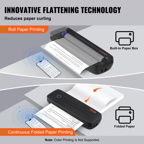 Portable Thermal Printer – 2600mAh Battery 300 DPI Bluetooth Inkless