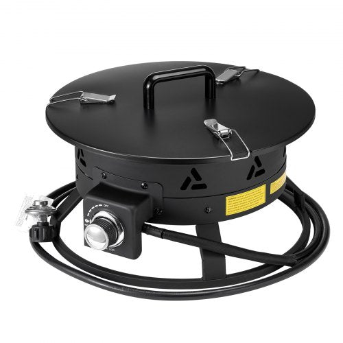 Propane Fire Pit 19Inch Diameter Outdoor Portable Gas Fire Pit with Cover
