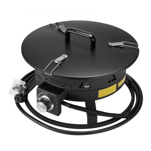 Propane Fire Pit 19Inch Diameter Outdoor Portable Gas Fire Pit with Cover