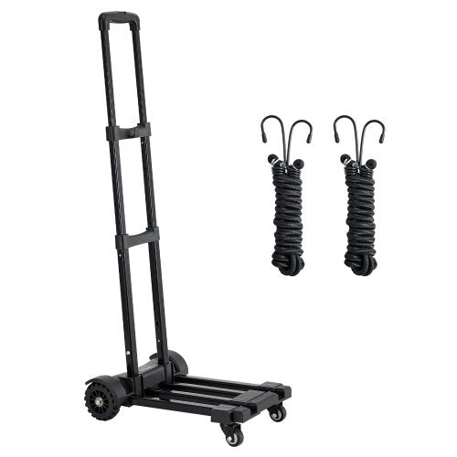 Folding Hand Truck 290 lbs Load Capacity Collapsible Luggage Cart with 4