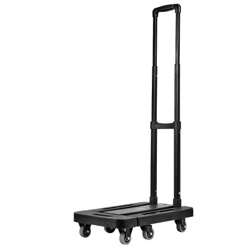 Folding Hand Truck 500 lbs Load Capacity Collapsible Luggage Cart with 6