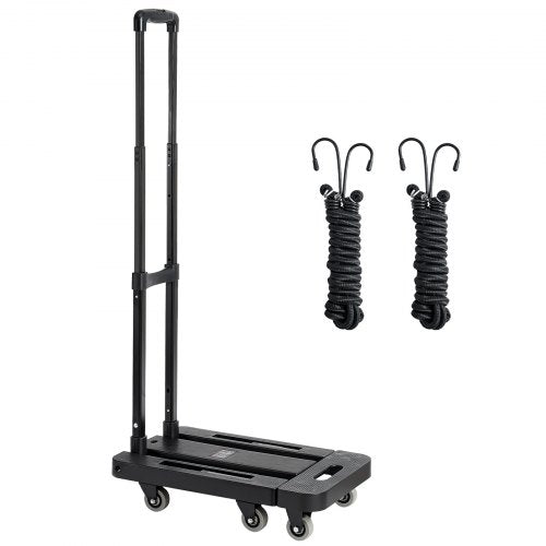 Folding Hand Truck 500 lbs Load Capacity Collapsible Luggage Cart with 6