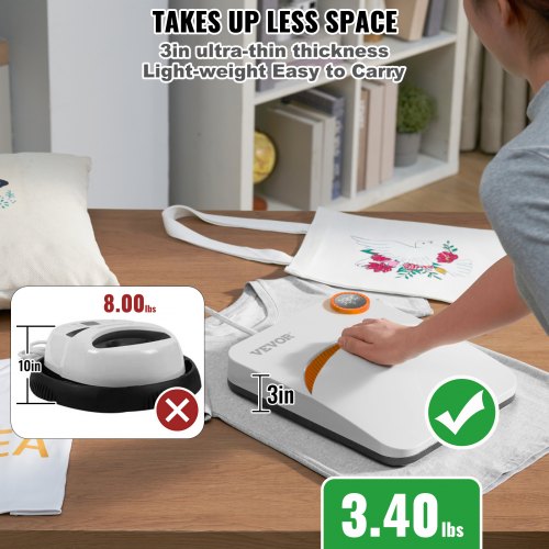 Heat Press Machine 7x6 inches Portable Shirt Printing Multifunctional