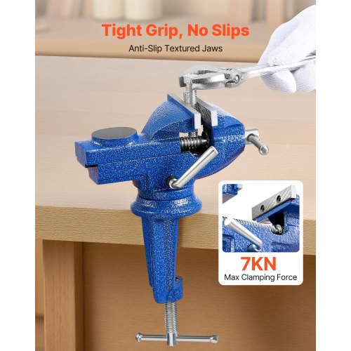 Bench Vise 3 Inch Portable Workbench Vice With 360 Swivel Base Quick Release