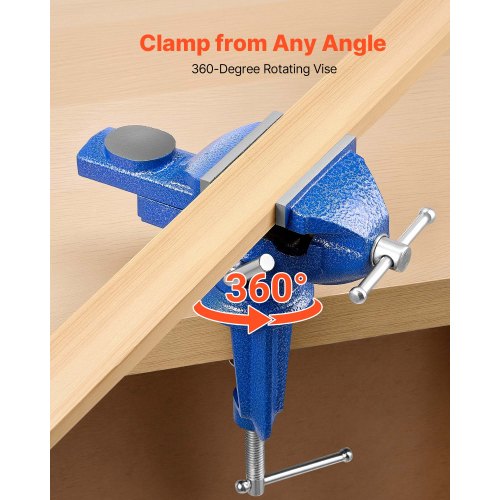 Bench Vise 3 Inch Portable Workbench Vice With 360 Swivel Base Quick Release