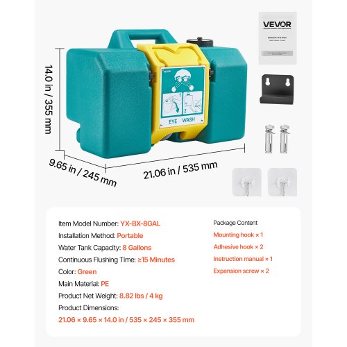Portable Eye Wash Station 8 Gal OSHAApproved Eyewash Station