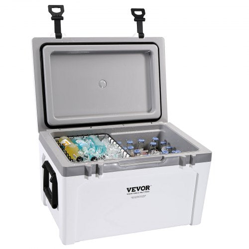 Insulated Portable Cooler 52 qt Holds 50 Cans Ice Retention Hard Cooler