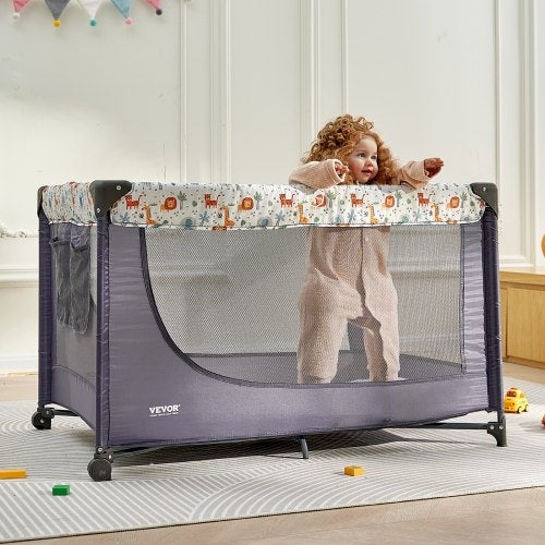 Baby Playpen Travel Crib QuickFolding Playpen for Baby Toddler Portable