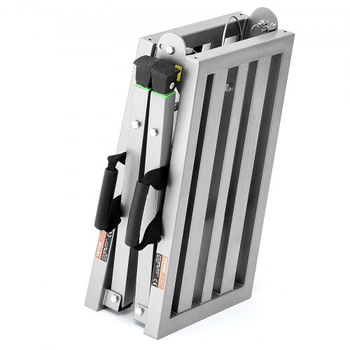 Work Platform 3 Gear Adjustable Height Folding Alloy Steel Step Ladder