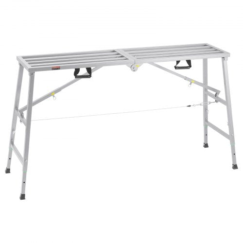 Work Platform 4 Gear Adjustable Height Folding Alloy Steel Step Ladder
