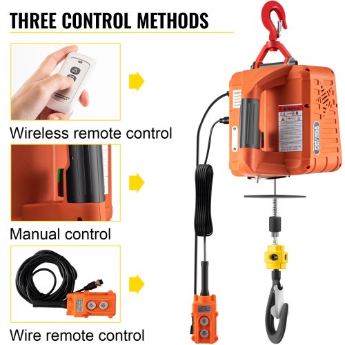 3in1 Electric Hoist Winch 1100lbs Portable Electric Winch 110V Power