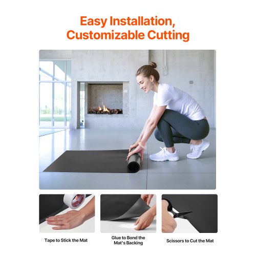 Dance Floor 66 x 3 Portable Yoga Mat with Organizer Bag 1.5 mm Thick