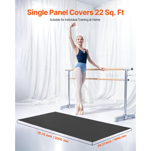 Dance Floor 66 x 3 Portable Yoga Mat with Organizer Bag 1.5 mm Thick