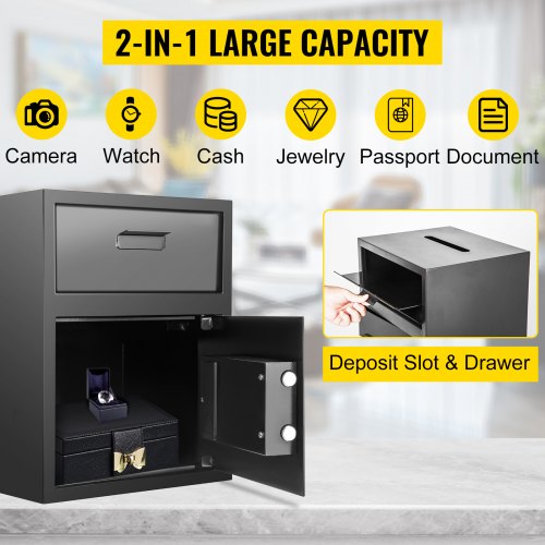 Digital Depository Safe 17 Cubic Feet Made of Carbon Steel Electronic Code
