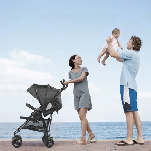 Lightweight Stroller Compact Easy Fold MultiPosition Recline Canopy
