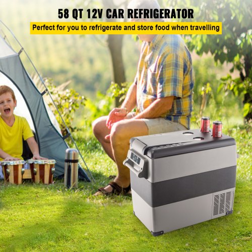 12 Volt Refrigerator 58 Qt Car Dual Zone Portable Freezer Cooler Compressor