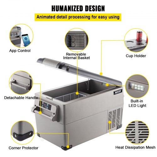 Portable Refrigerator 37 Quart35 Liter12 Volt Refrigerator App
