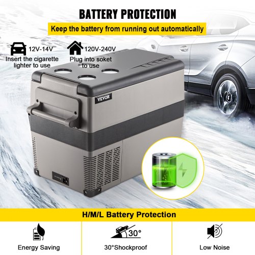 12 Volt Refrigerator 48 Quart 45L Fast Cooling Portable Freezer with App