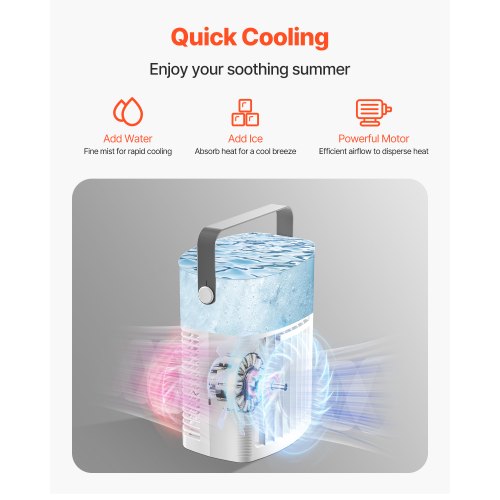 Portable Air Conditioner 4in1 Evaporative Air Cooler with Remote Control