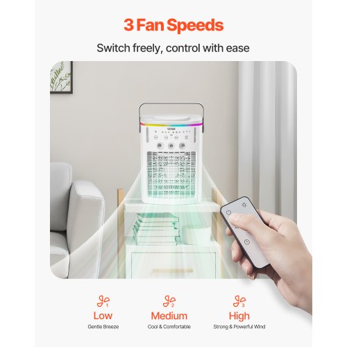 Portable Air Conditioner 4in1 Evaporative Air Cooler with Remote Control